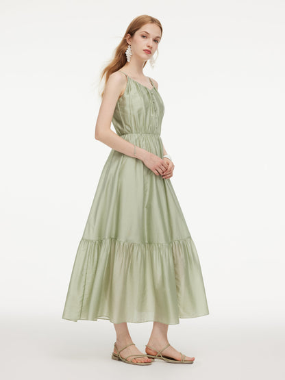 Tencel Blend Women Strap Maxi Dress