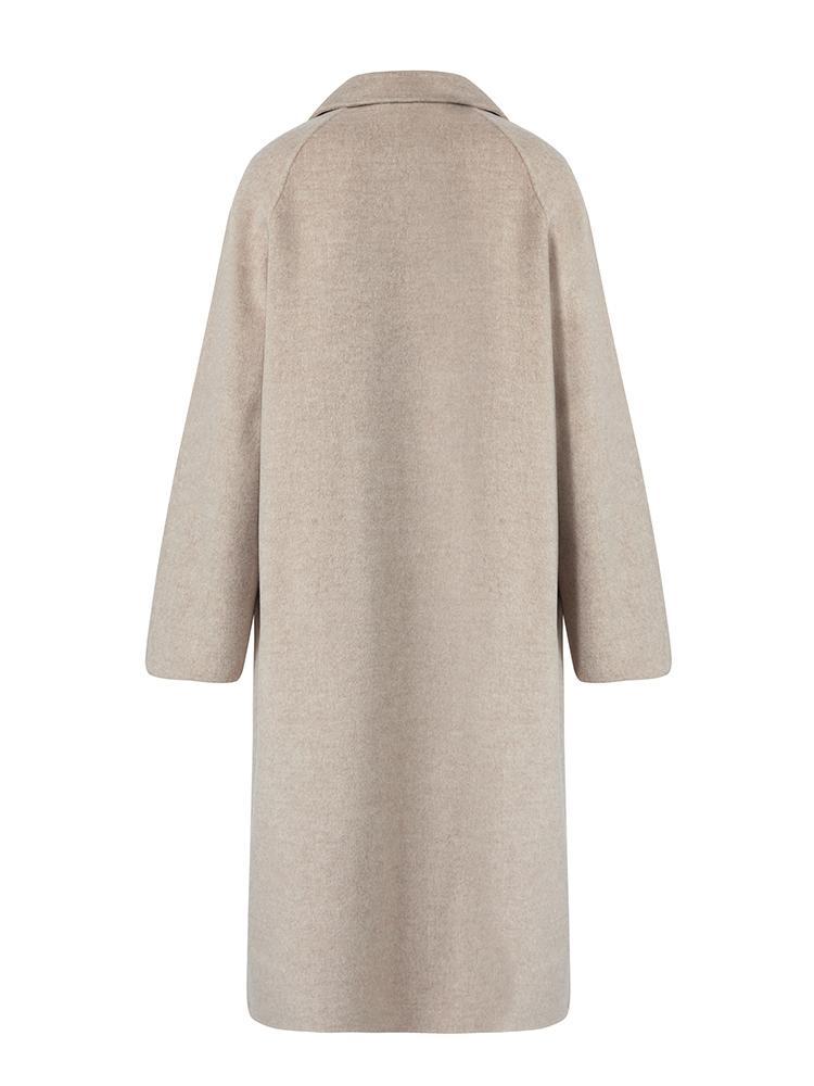Cashmere Wool Notched Lapel Double-Faced Women Coat