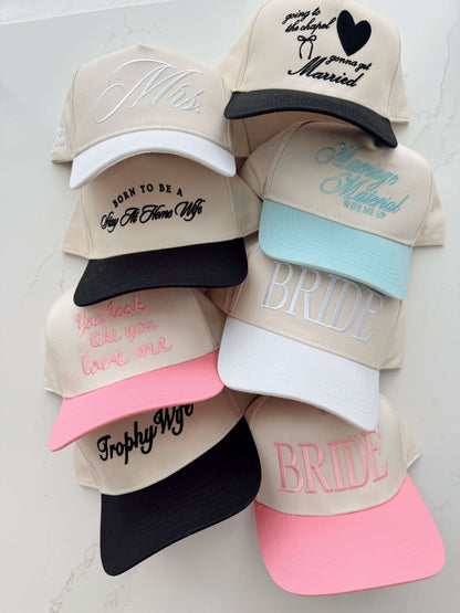 Trophy Wife - Black Vintage Trucker Hat