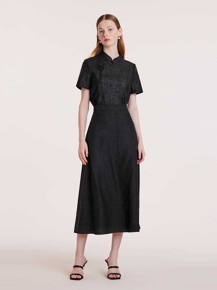 Xiang Yun Silk A-line Waisted Women Skirt