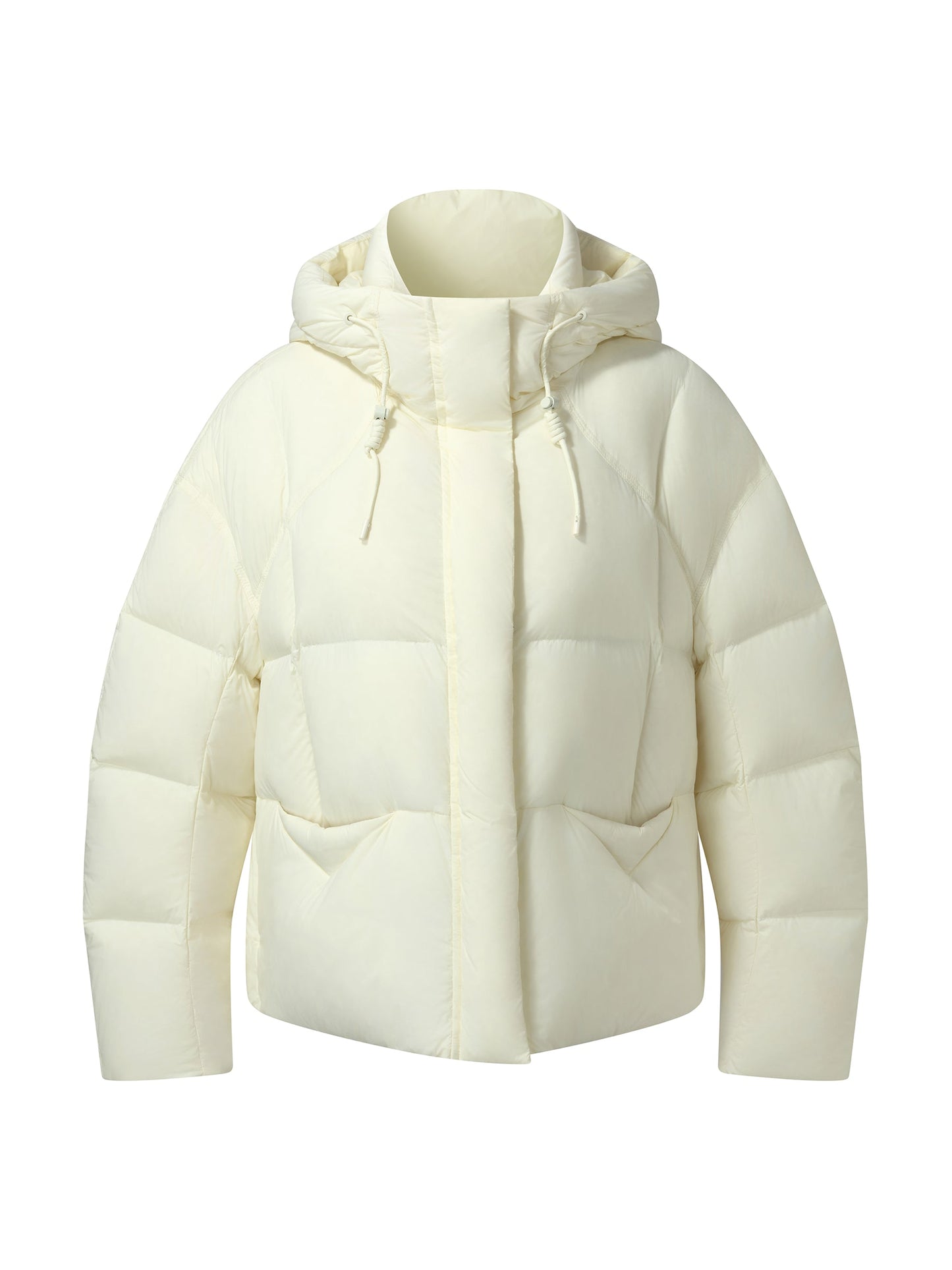 Lightweight Drawstring Hem Hooded Goose Down Jacket