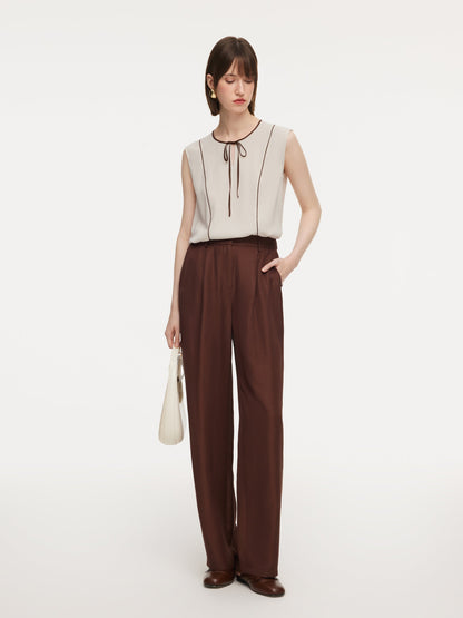 Tencel Acetate Linen Blend Women Pants