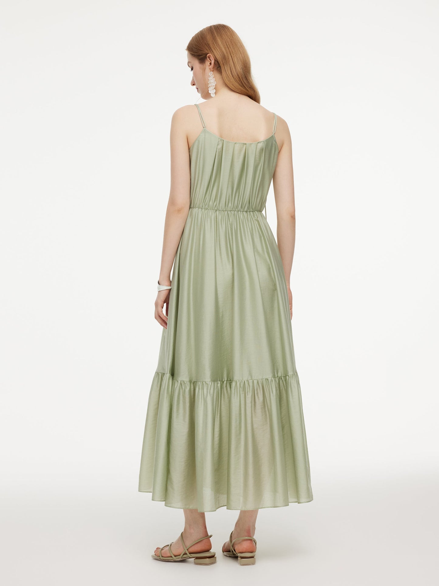 Tencel Blend Women Strap Maxi Dress