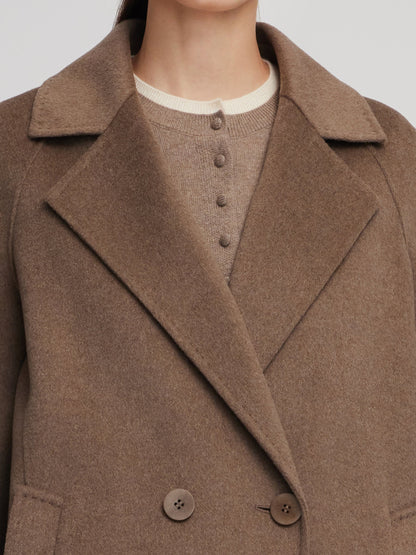 Cashmere Wool Blend H-Line Women Overcoat