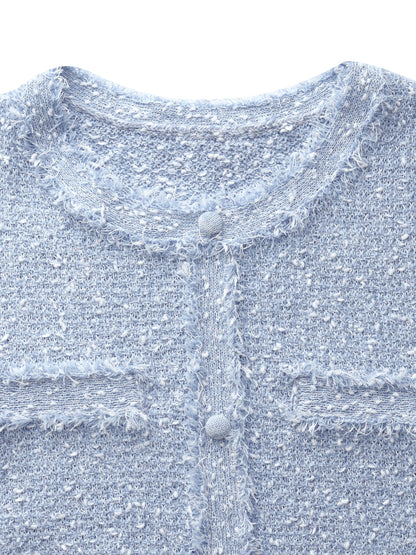 Frayed Edge Women Knit Top