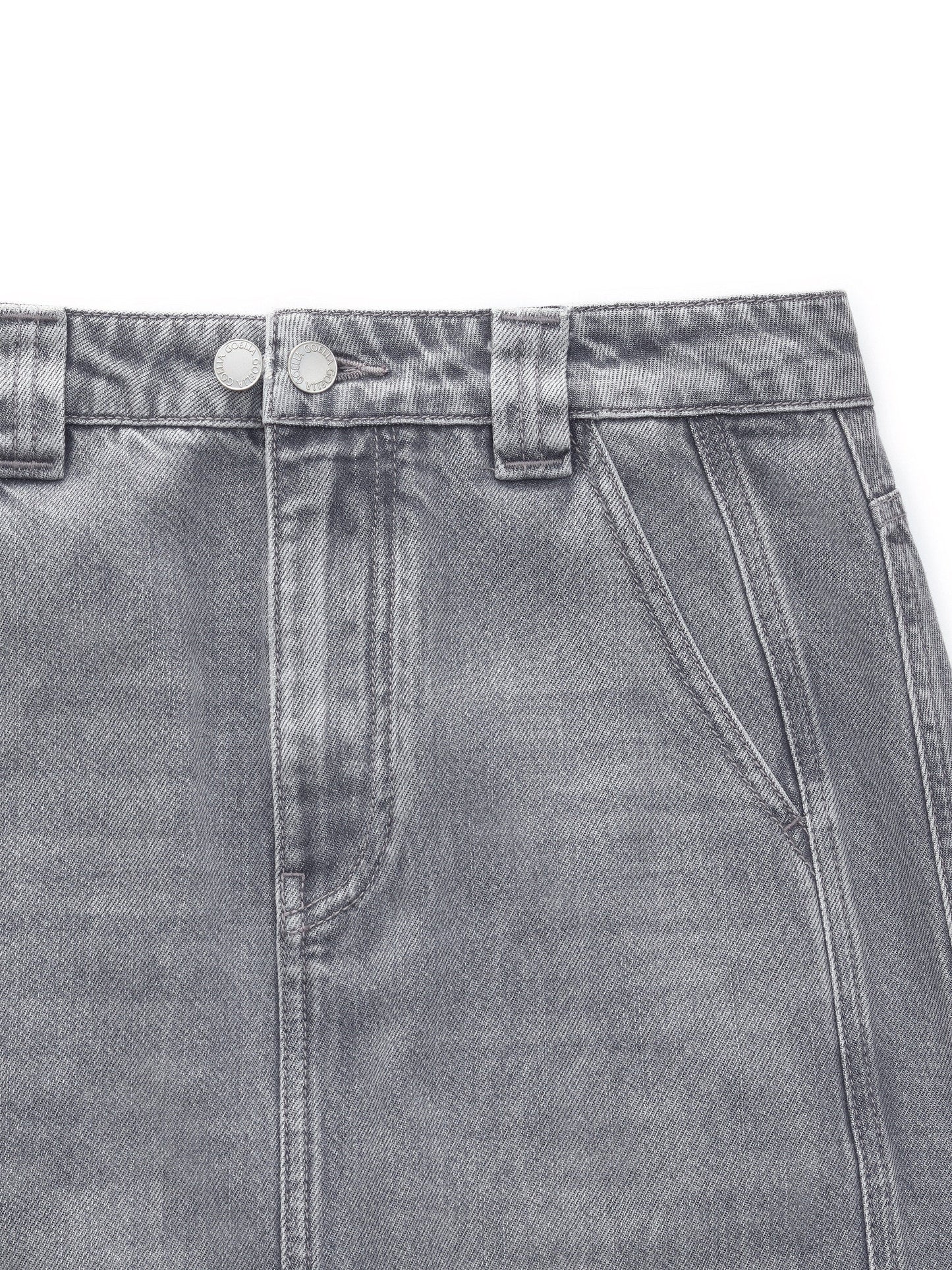 Lyocell Cotton Blend Denim Women Column Skirt