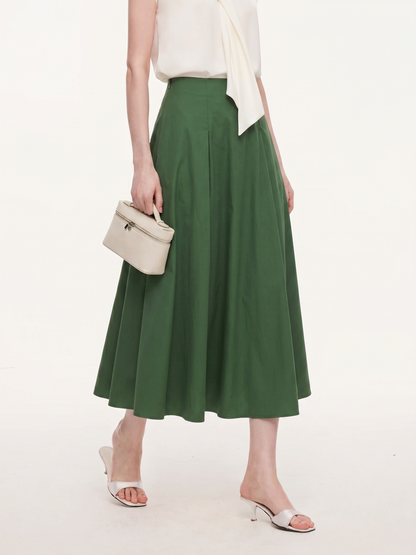 Cotton Blend A-Line Women Skirt