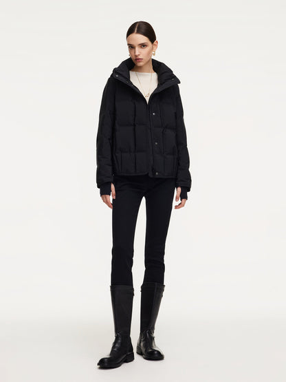 Cocoon Waterproof And Windproof Hooded Goose Down Jacket