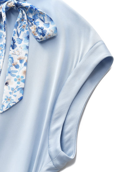 22MM Mulberry Silk Women Midi Dress With Two Silk Scarves