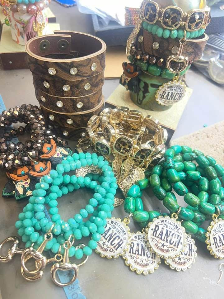 Welcome to the Ranch Western Bracelet Tower| Cowgirl Charm Layered Set by Sandra Ling Designs