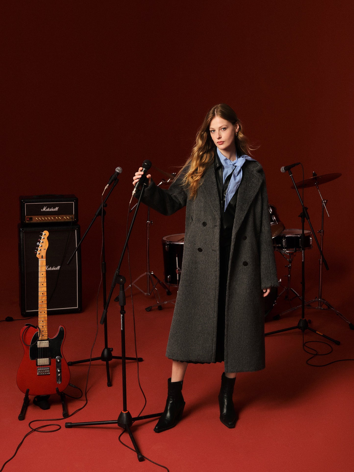 Brushed Alpaca Wool Blend Unisex Overcoat