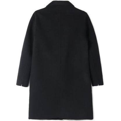 Pure Double-Faced Wool Mid-length Notched Lapel Women Coat