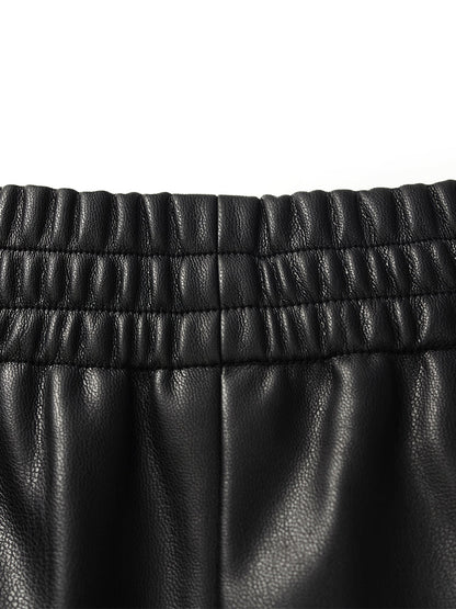PU Leather Women Shorts