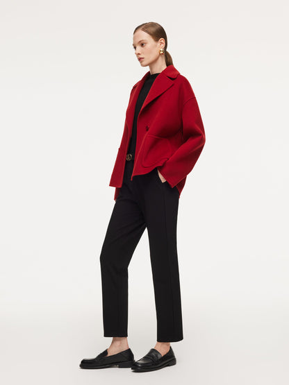 Cashmere Wool Blend Double-Faced Women Coat