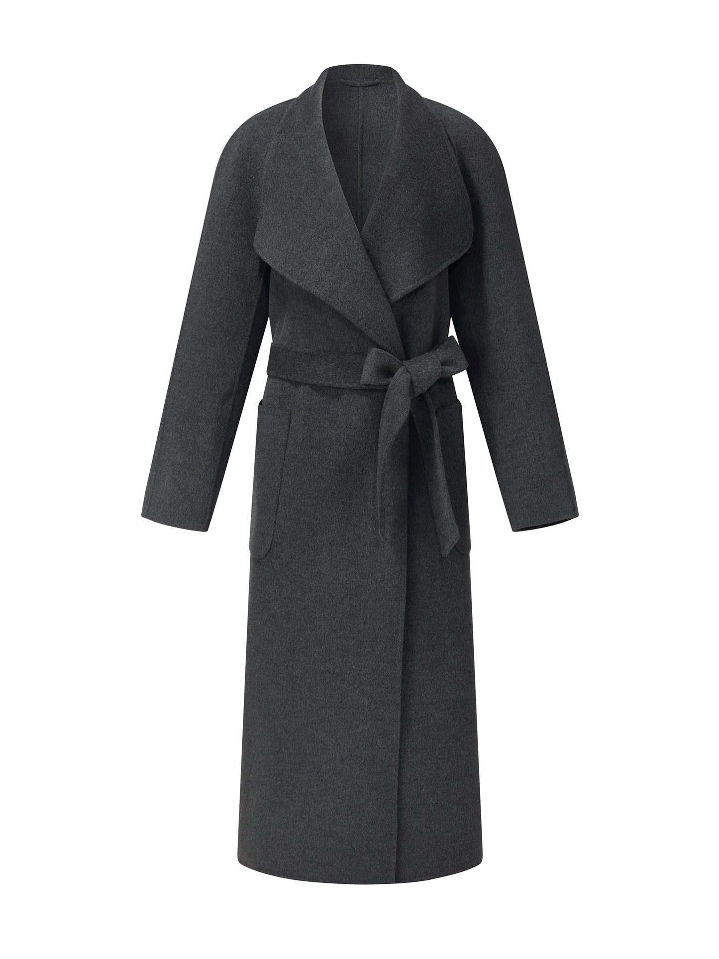 100% Wool Windproof Convertible Collar Women Wrap Overcoat