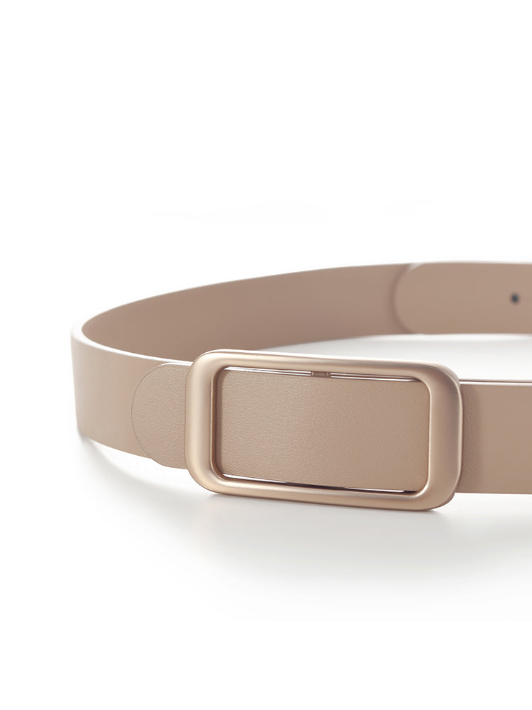 Light Camel Women Leather Belt