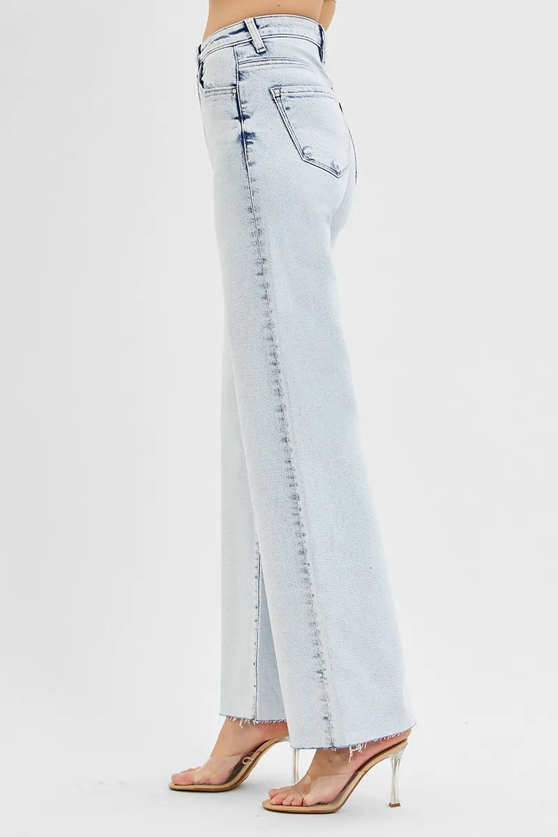 RISEN Full Size High Rise Wide Leg Jeans Plus Size