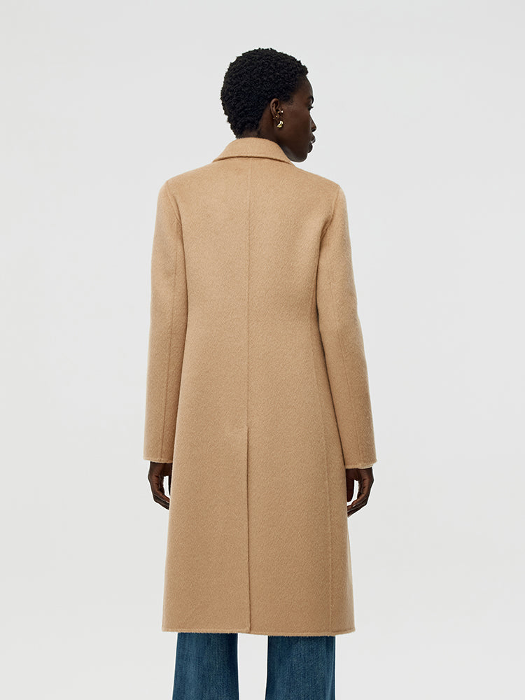 Alpaca Wool Double-Faced Slim-Fit Women Overcoat