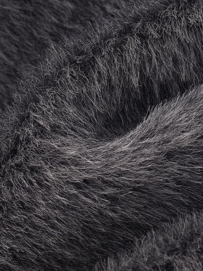 Brushed Alpaca Wool Blend Unisex Overcoat