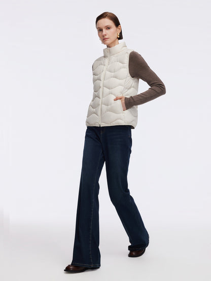 Lightweight Packable Zip-Up Women Goose Down Vest