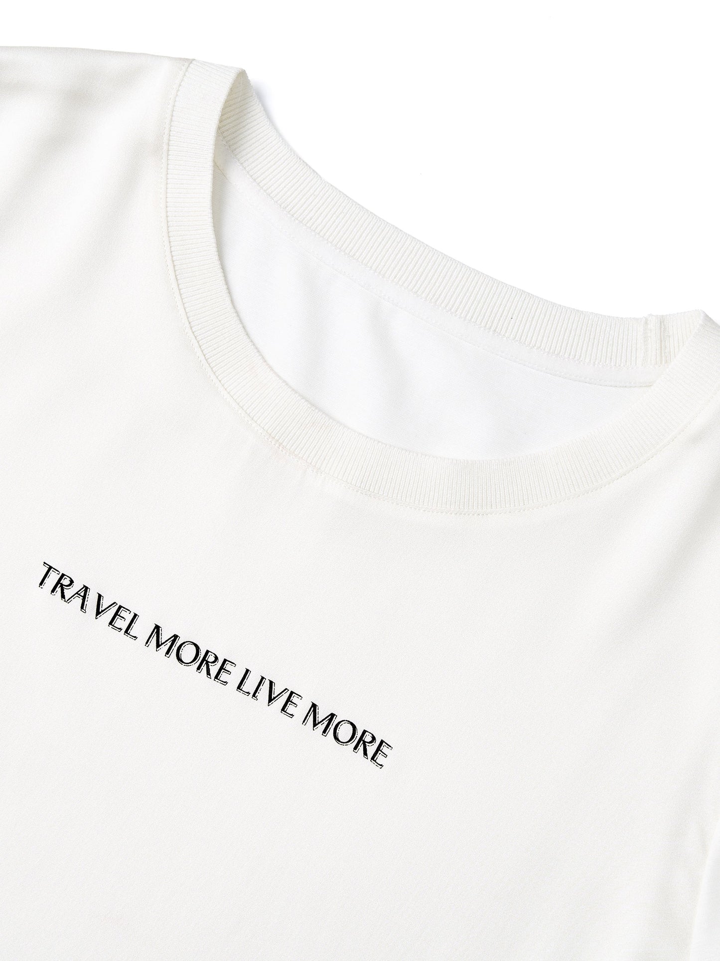 22MM Mulberry Silk Tencel Blend Women Letter Print T-Shirt