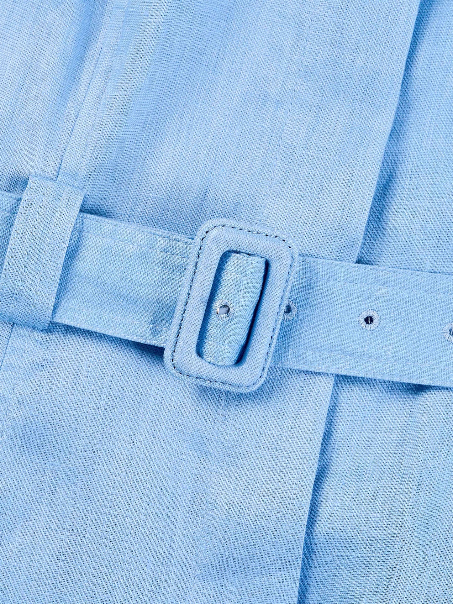 100% Linen Women Maxi Shirt Dress With Belt