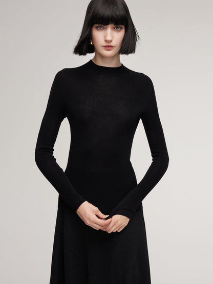 Cashmere Mulberry Silk Tencel Blend Women Knit Top