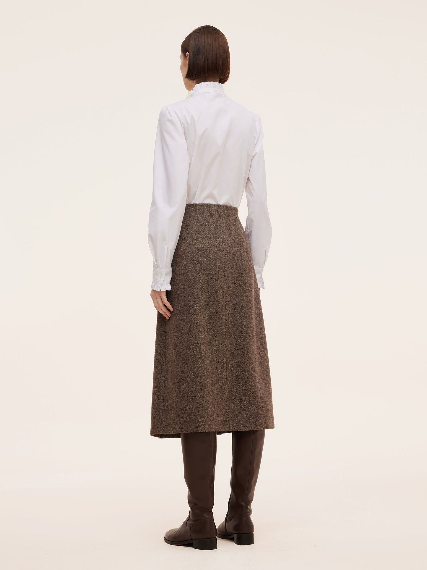 100% Washable Wool A-Line Women Skirt