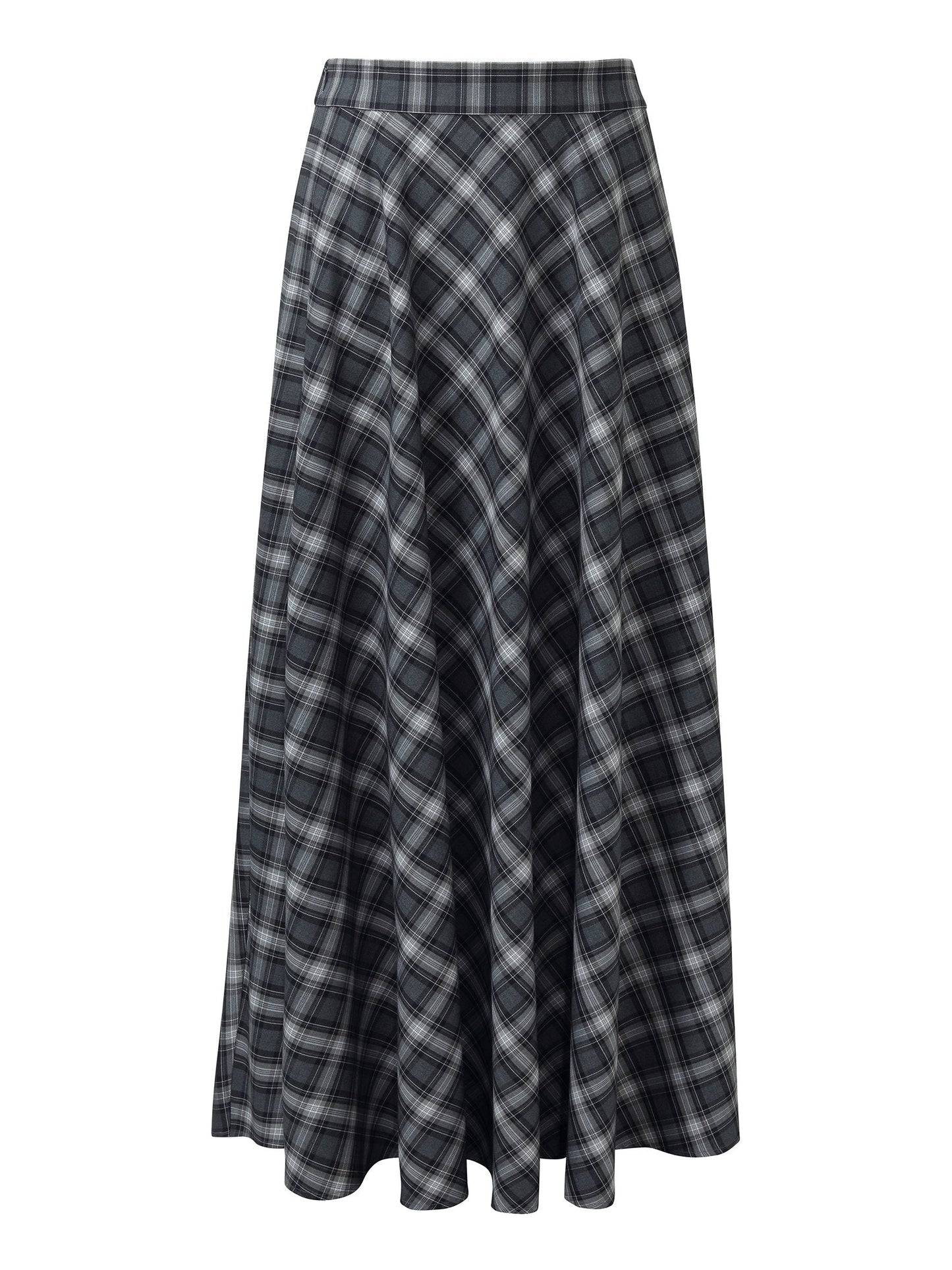 Plaid Women A-Line Skirt With Scrunchie