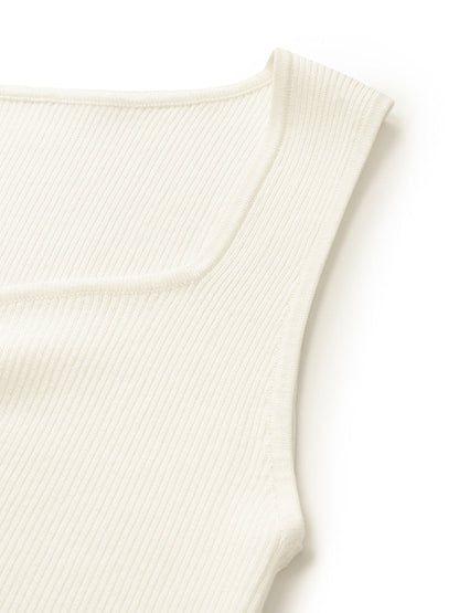 Acetate Knitted Ruched Women Vest