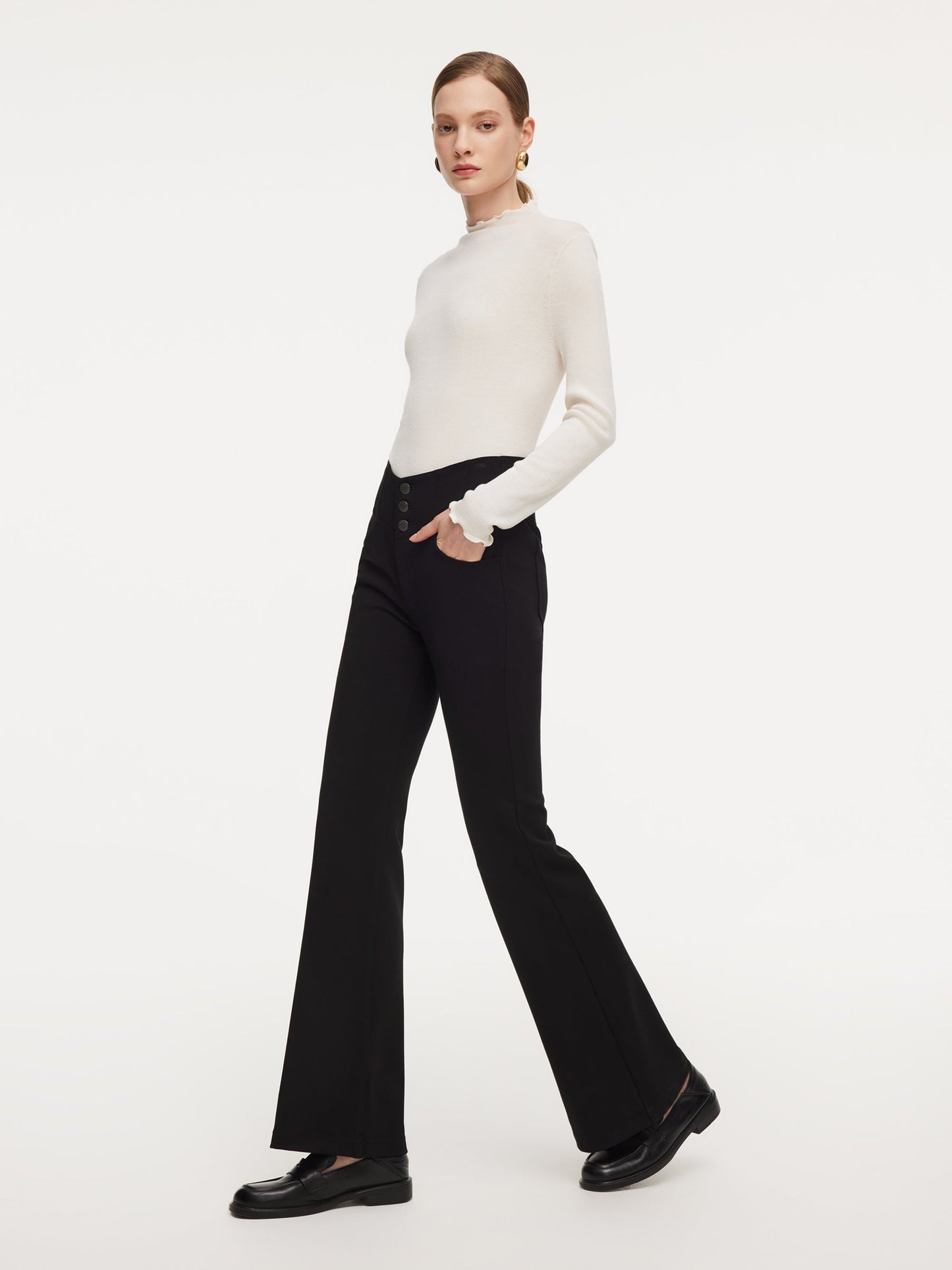 High-Waisted Women Micro-Flared Jeans