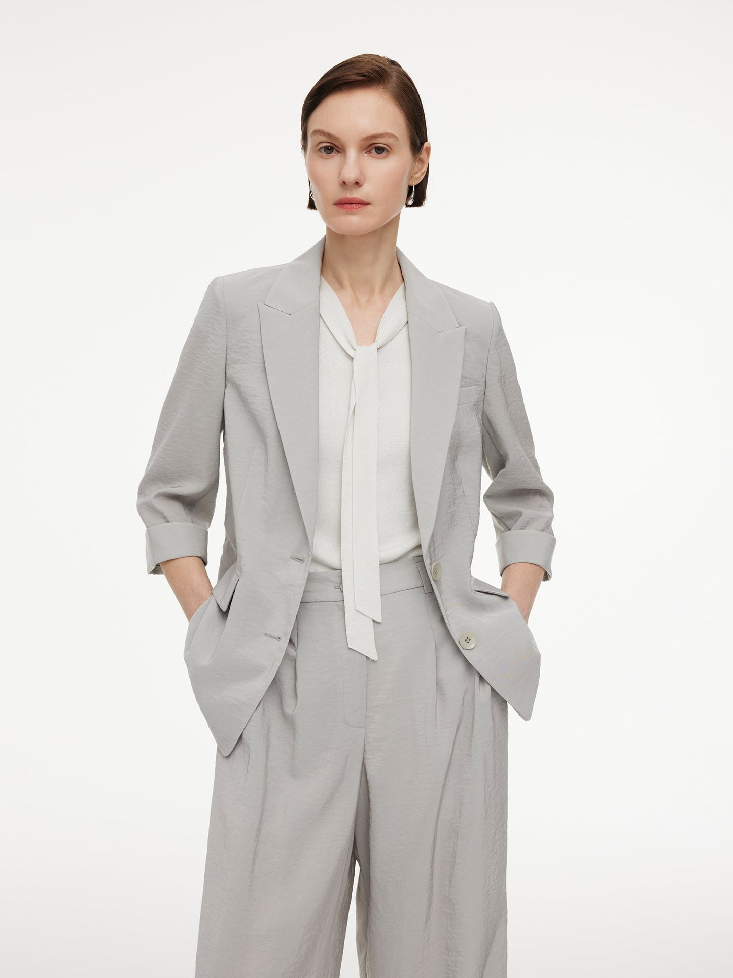 Triacetate Blend H-Line Women Blazer
