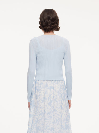 Cotton H-Line Women V-Neck Cardigan