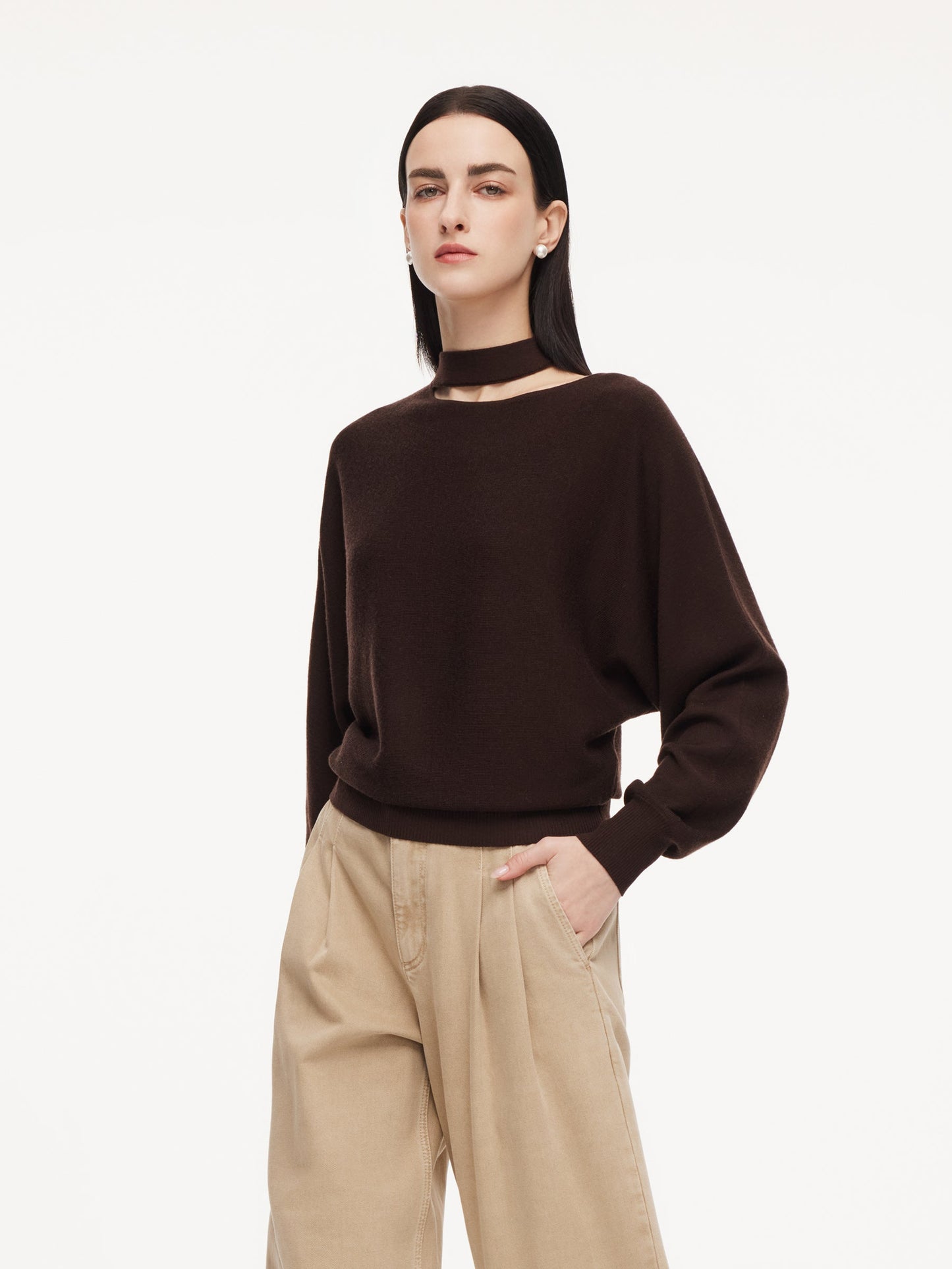 100% Wool Cut Out Women Sweater