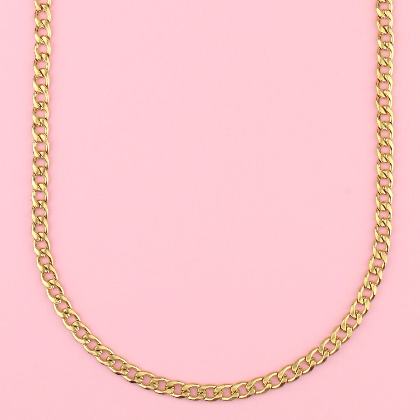 5mm Thick Curb Chain (Gold Plated)