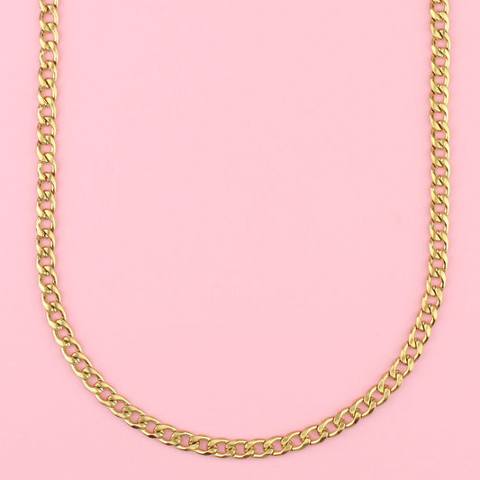 5mm Thick Curb Chain (Gold Plated)