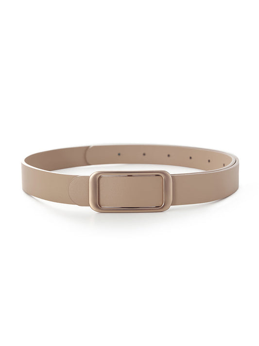 Light Camel Women Leather Belt