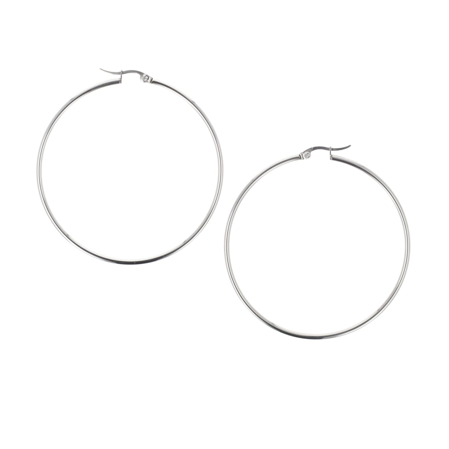 60mm Stainless Steel Hoop Earrings