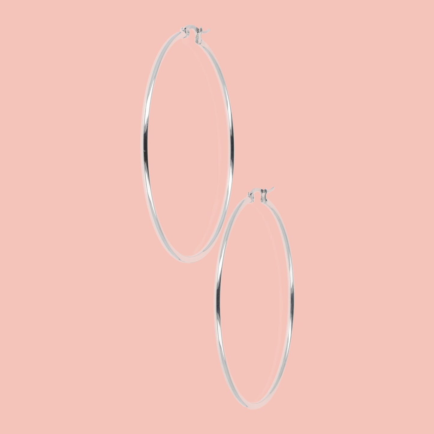 60mm Stainless Steel Hoop Earrings