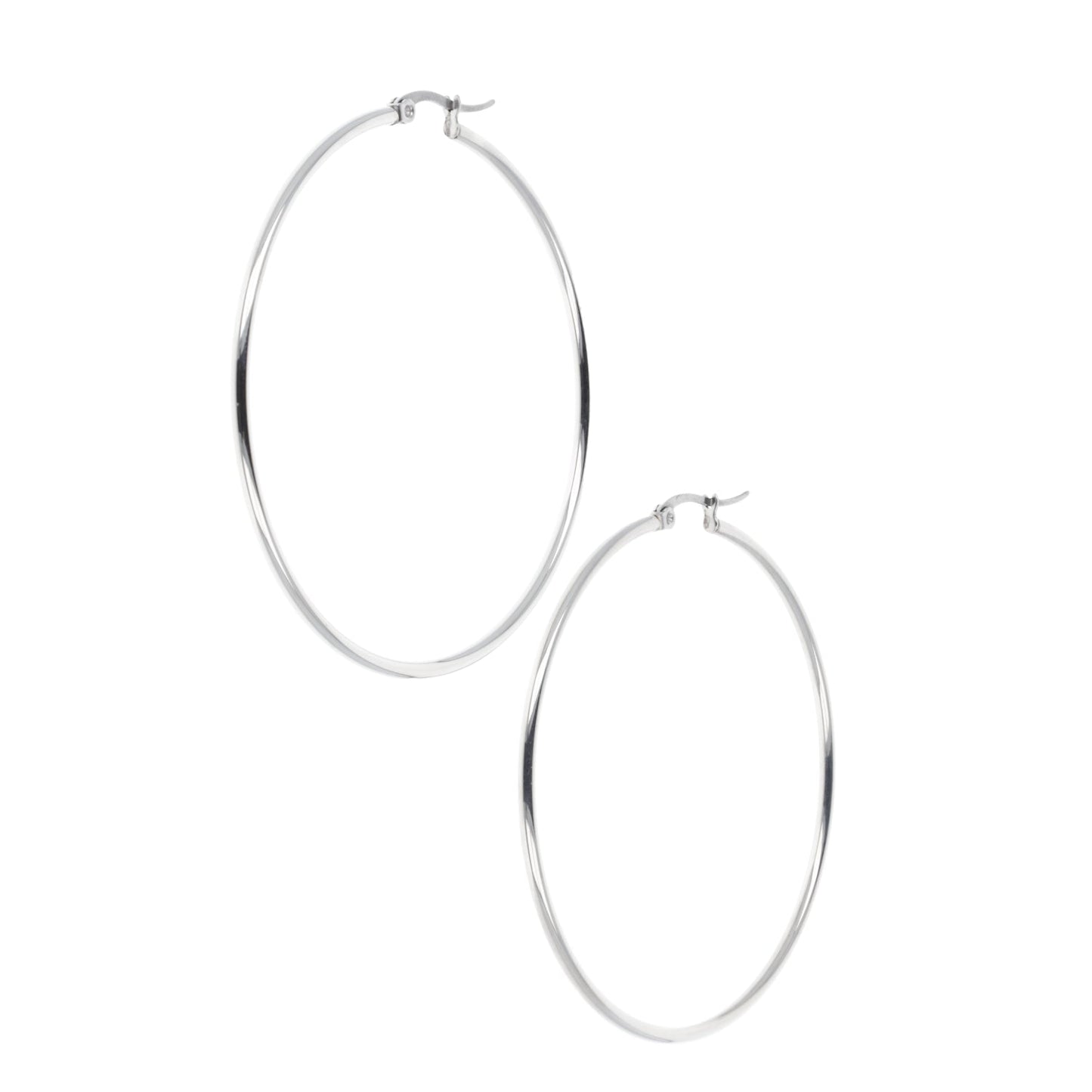 60mm Stainless Steel Hoop Earrings