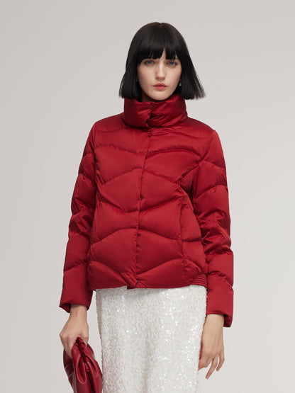 Windproof Magnetic Snap Goose Down Jacket
