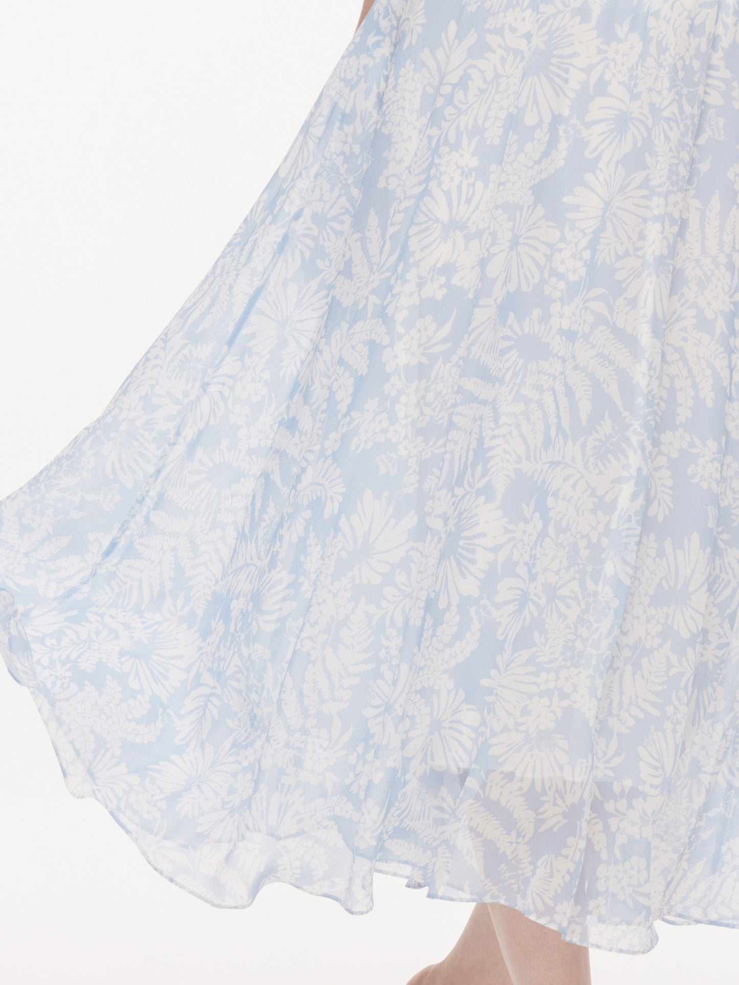 10MM Mulberry Silk Floral Print Women Skirt With Scrunchie