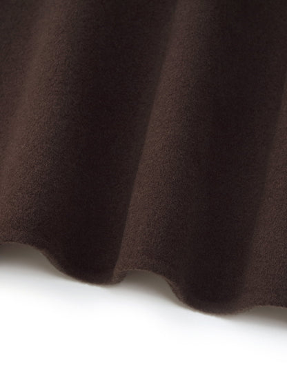 Cashmere Wool Blend Double-Faced Unisex Wrap Overcoat