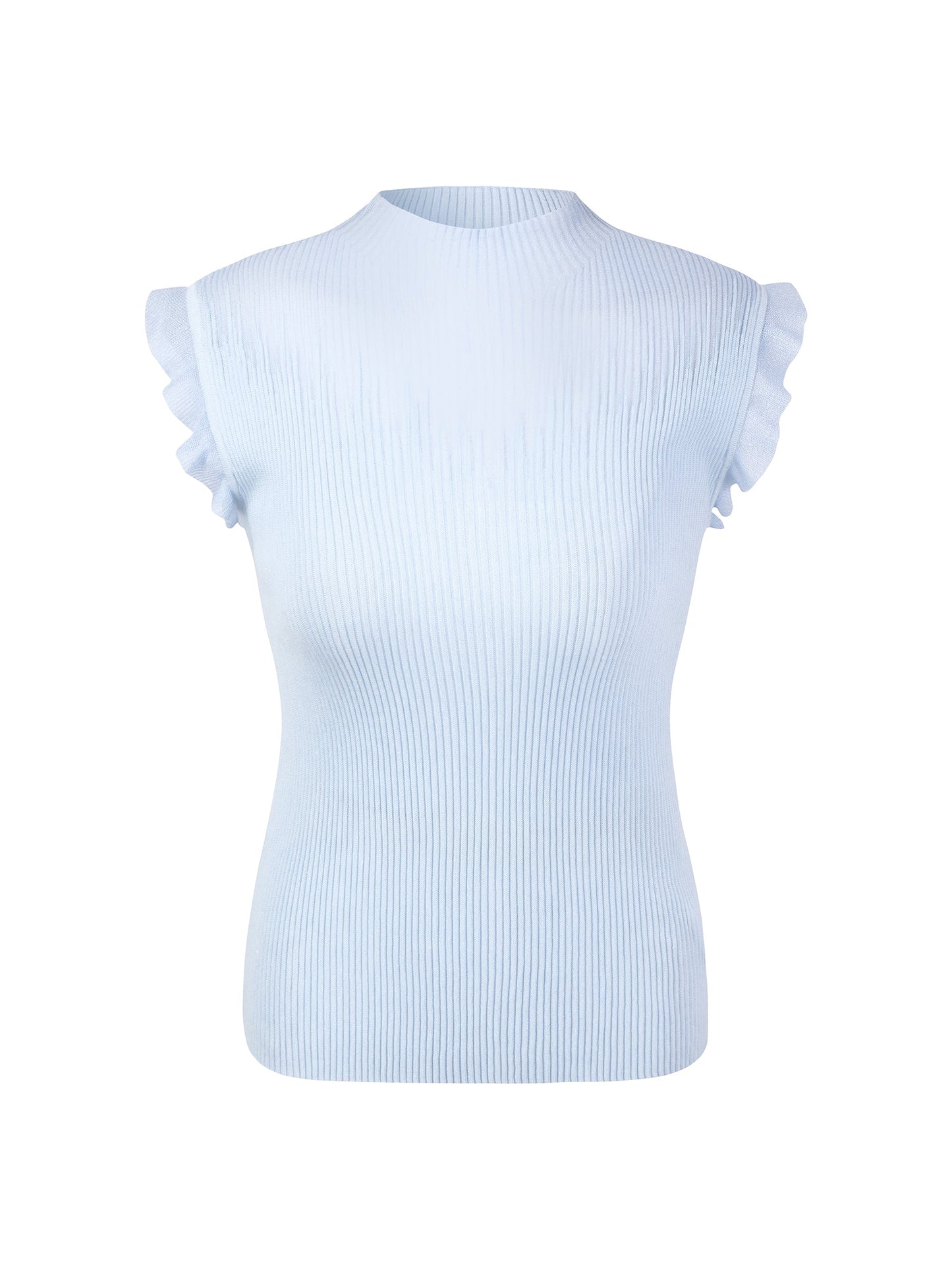Ruffle Cuff Women Knit Tank Top
