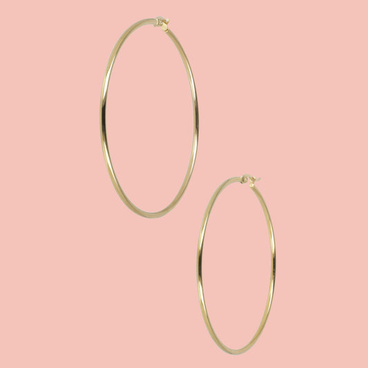 65mm Hoop Earrings (Gold Plated)