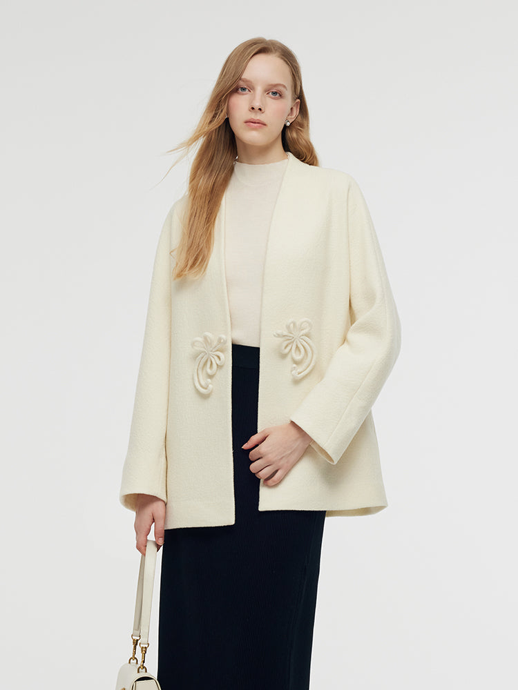 100% Wool New Chinese-Style Women Coat
