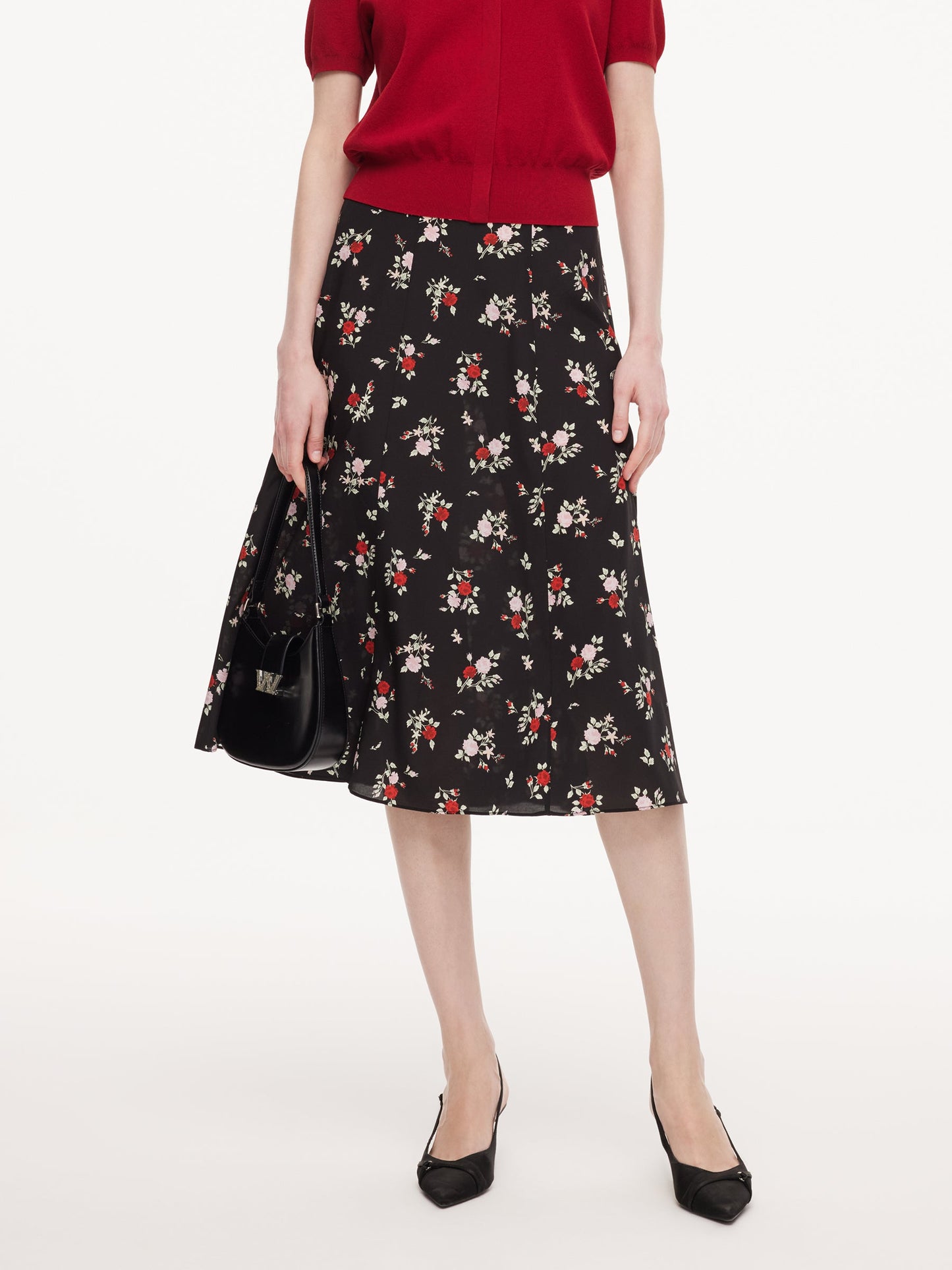 16MM Mulberry Silk Floral Print Women Skirt