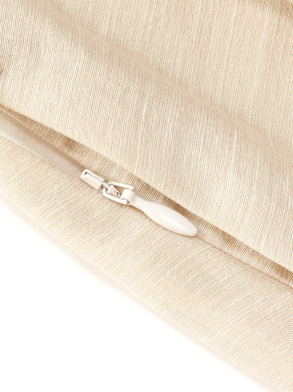 Tencel Acetate Linen Blend Women A-Line Skirt With Belt