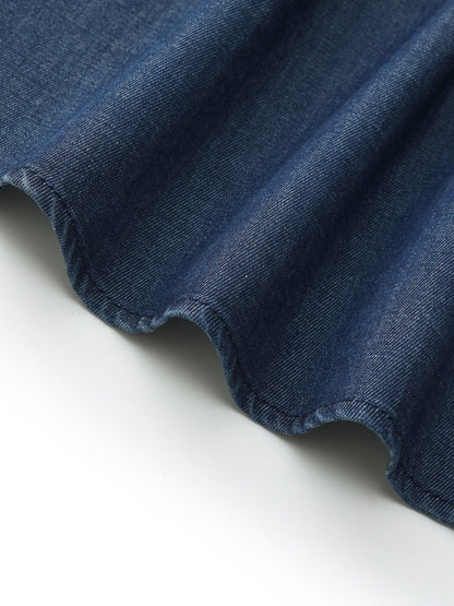 Denim Stretch Women Ruffle Mini Skirt