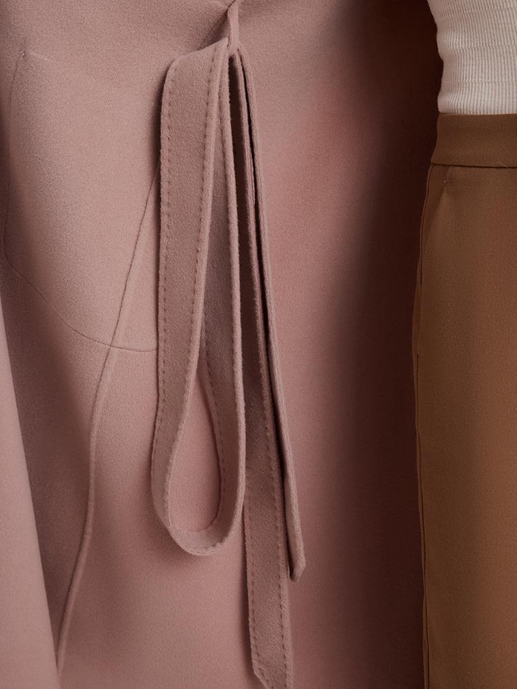 Pure Cashmere Tie-up Women Coat